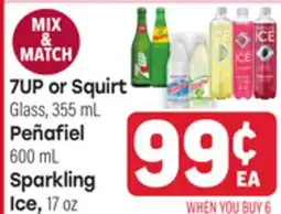 Tony’s Fresh Market 7UP or Squirt Glass, 355 mL Peñafiel 600 mL Sparkling Ice, 17 oz offer