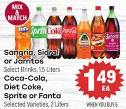 Tony’s Fresh Market Sangría, Sidral or Jarritos or Coca-Cola, Diet Coke, or Fanta offer
