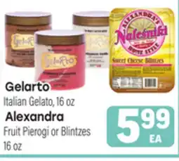 Tony’s Fresh Market Gelarto Italian Gelato, 16 oz Alexandra Fruit Pierogi or Blintzes offer