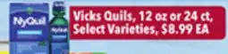 Tony’s Fresh Market Vicks Quils offer