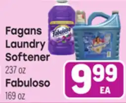 Tony’s Fresh Market Fagans Laundry Softener 237 oz Fabuloso 169 oz offer