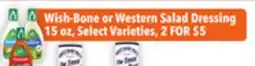 Tony’s Fresh Market Wish-Bone or Western Salad Dressing offer
