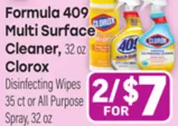 Tony’s Fresh Market Formula 409 Multi Surface Cleaner, Clorox offer