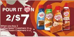 Jewel-Osco Coffee Mate Creamers 32 oz. or Cold Foam Creamers 14 oz offer