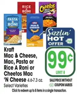 Jewel-Osco Kraft Mac & Cheese, Mac, Pasta or Rice A Roni or Cheetos Mac 'N Cheese offer
