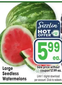 Jewel-Osco Large Seedless Watermelons offer