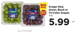 Food 4 Less Kroger Red, Green, Black or Tri-Color Grapes offer
