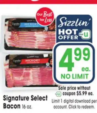 Jewel-Osco Signature Select Bacon offer