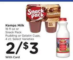 Mariano's Kemps Milk or Snack Pack Pudding or Gelatin Cups offer