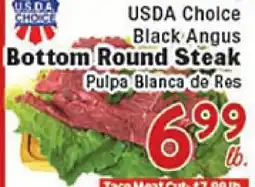 Rio Valley Market USDA Choice Black Angus Bottom Round Steak offer