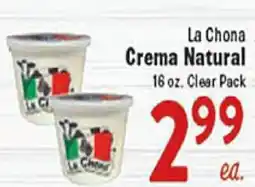 Rio Valley Market La Chona Crema Natural offer