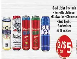 Rio Valley Market • Bud Light Chelada • Estrella Jalisco • Budweiser Clamato • Bud Light • Budweiser offer