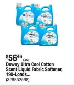The Home Depot Downy Ultra Cool Cotton Scent Liquid Fabric Softener, 190-Loads, 140 oz. (4-Pack) offer
