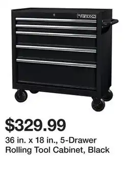 Harbor Freight Tools 36 in. x 18 in., 5-Drawer Rolling Tool Cabinet, Black offer