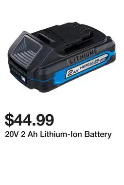 Harbor Freight Tools 20V 2 Ah Lithium-Ion Battery offer