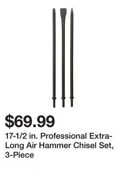 Harbor Freight Tools 17-1/2 in. Professional Extra-Long Air Hammer Chisel Set, 3-Piece offer