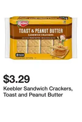 Wegmans Keebler Sandwich Crackers, Toast and Peanut Butter offer