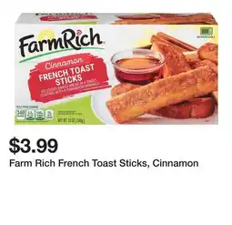 Wegmans Farm Rich French Toast Sticks, Cinnamon offer
