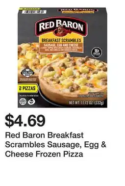 Wegmans Red Baron Breakfast Scrambles Sausage, Egg & Cheese Frozen Pizza offer