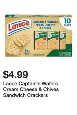 Wegmans Lance Captain's Wafers Cream Cheese & Chives Sandwich Crackers offer