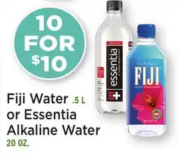 Heinen's Fiji Water .5 L or Essentia Alkaline Water 20 OZ offer