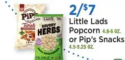 Heinen's Little Lads Popcorn 4.8-6 OZ. or Pip's Snacks 4.5-9.25 OZ offer