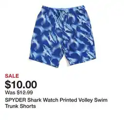 Marshalls SPYDER Shark Watch Printed Volley Swim Trunk Shorts offer