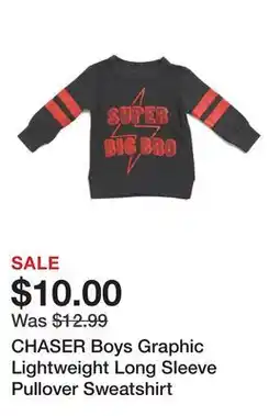 Marshalls CHASER Boys Graphic Lightweight Long Sleeve Pullover Sweatshirt offer