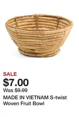 Marshalls MADE IN VIETNAM S-twist Woven Fruit Bowl offer