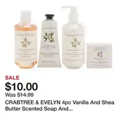 Marshalls CRABTREE & EVELYN 4pc Vanilla And Shea Butter Scented Soap And Lotion Kit offer