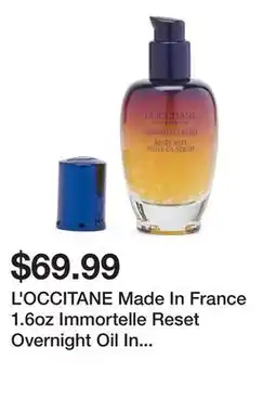 Marshalls L'OCCITANE Made In France 1.6oz Immortelle Reset Overnight Oil In Serum offer