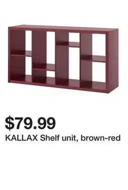 Ikea KALLAX Shelf unit, brown-red offer