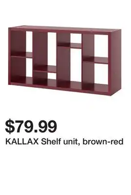Ikea KALLAX Shelf unit, brown-red offer