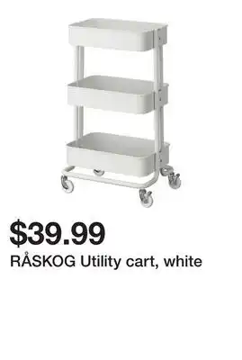 Ikea RÅSKOG Utility cart, white offer