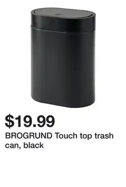 Ikea BROGRUND Touch top trash can, black offer