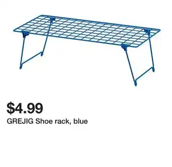 Ikea GREJIG Shoe rack, blue offer