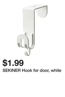Ikea SEKINER Hook for door, white offer