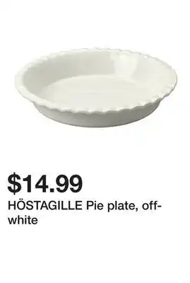 Ikea HÖSTAGILLE Pie plate, off-white offer