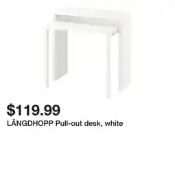 Ikea LÄNGDHOPP Pull-out desk, white offer
