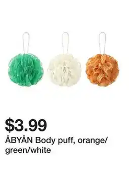 Ikea ÅBYÅN Body puff, orange/green/white offer