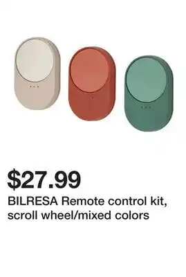 Ikea BILRESA Remote control kit, scroll wheel/mixed colors offer