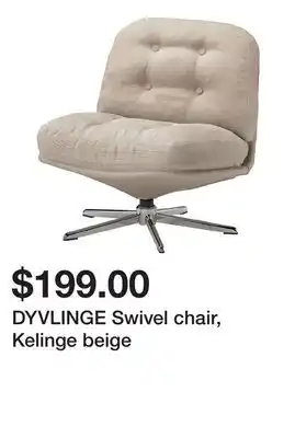 Ikea DYVLINGE Swivel chair, Kelinge beige offer