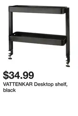 Ikea VATTENKAR Desktop shelf, black offer