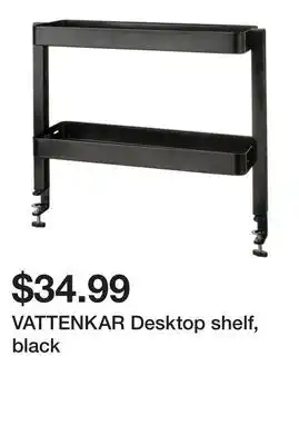 Ikea VATTENKAR Desktop shelf, black offer