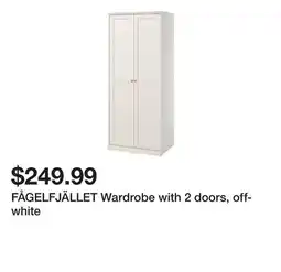 Ikea FÅGELFJÄLLET Wardrobe with 2 doors, off-white offer