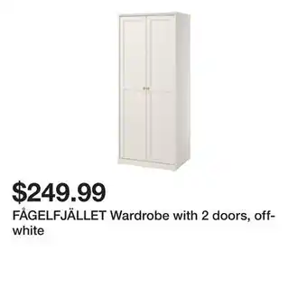 Ikea FÅGELFJÄLLET Wardrobe with 2 doors, off-white offer