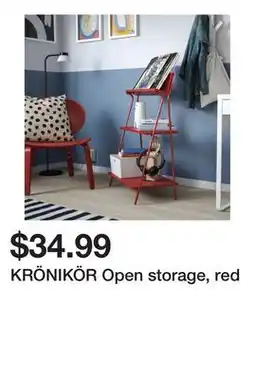 Ikea KRÖNIKÖR Open storage, red offer