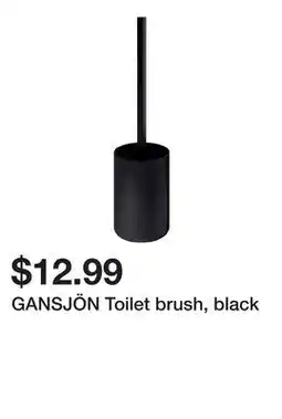 Ikea GANSJÖN Toilet brush, black offer