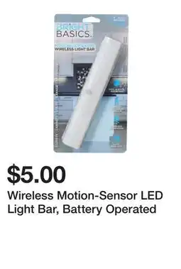 Five Below Wireless Motion-Sensor LED Light Bar, Battery Operated offer