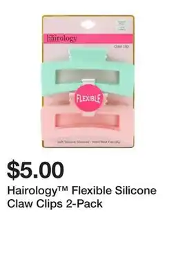 Five Below Hairology Flexible Silicone Claw Clips 2-Pack offer